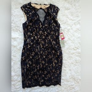 Vince Camuto Navy Blue Size 14 Dress